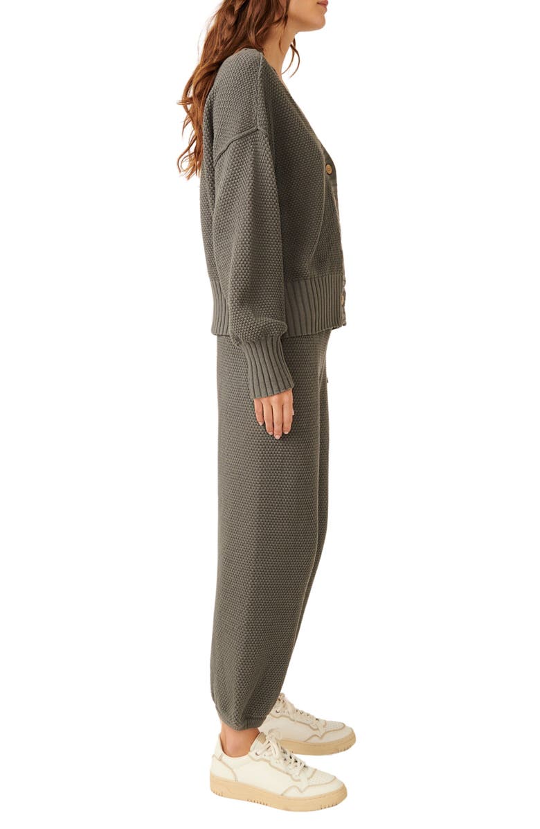 Free People Hailee Waffle Stitch Cardigan & Pants, Alternate, color,