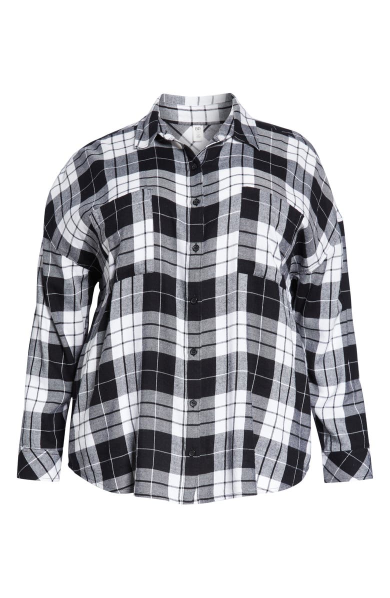 BP. Plaid Boyfriend Shirt, Alternate, color, 