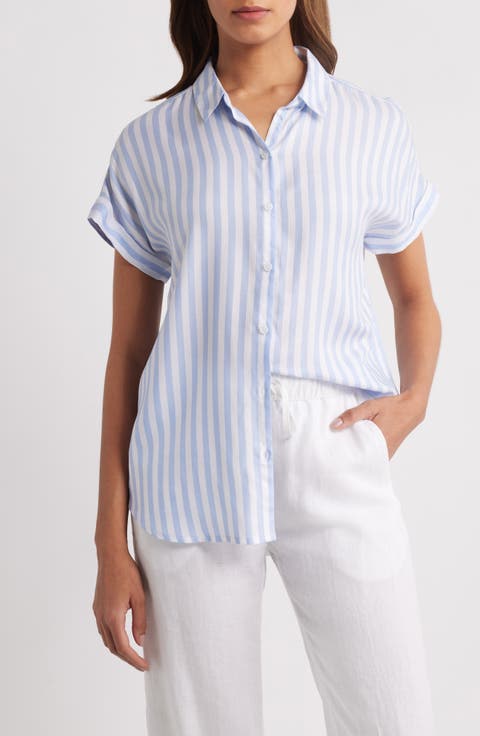 Kenzie Stripe Short Sleeve Button-Up Shirt