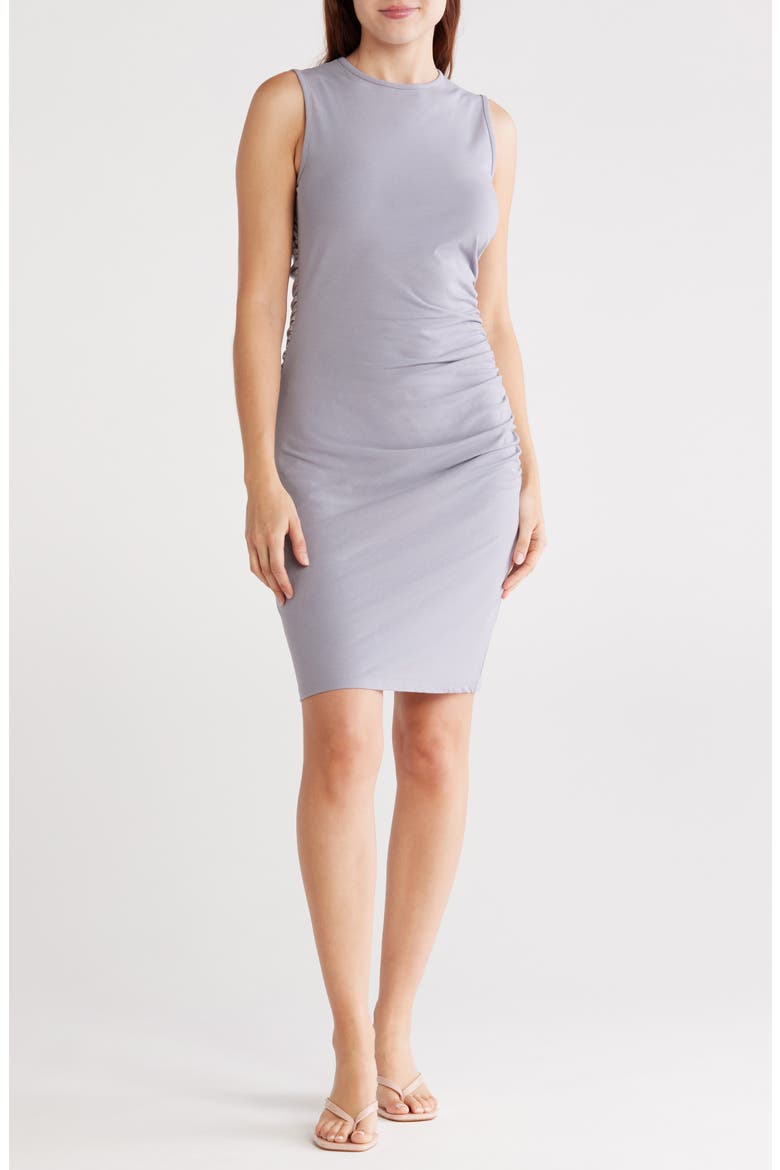 Ruched Sheath Dress, Main, color, STORK
