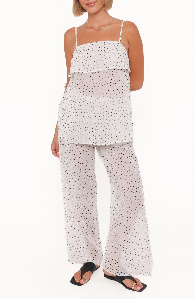 Petal & Pup Hazel Cami & Pants Set, Main, color, Cream Polka Dot