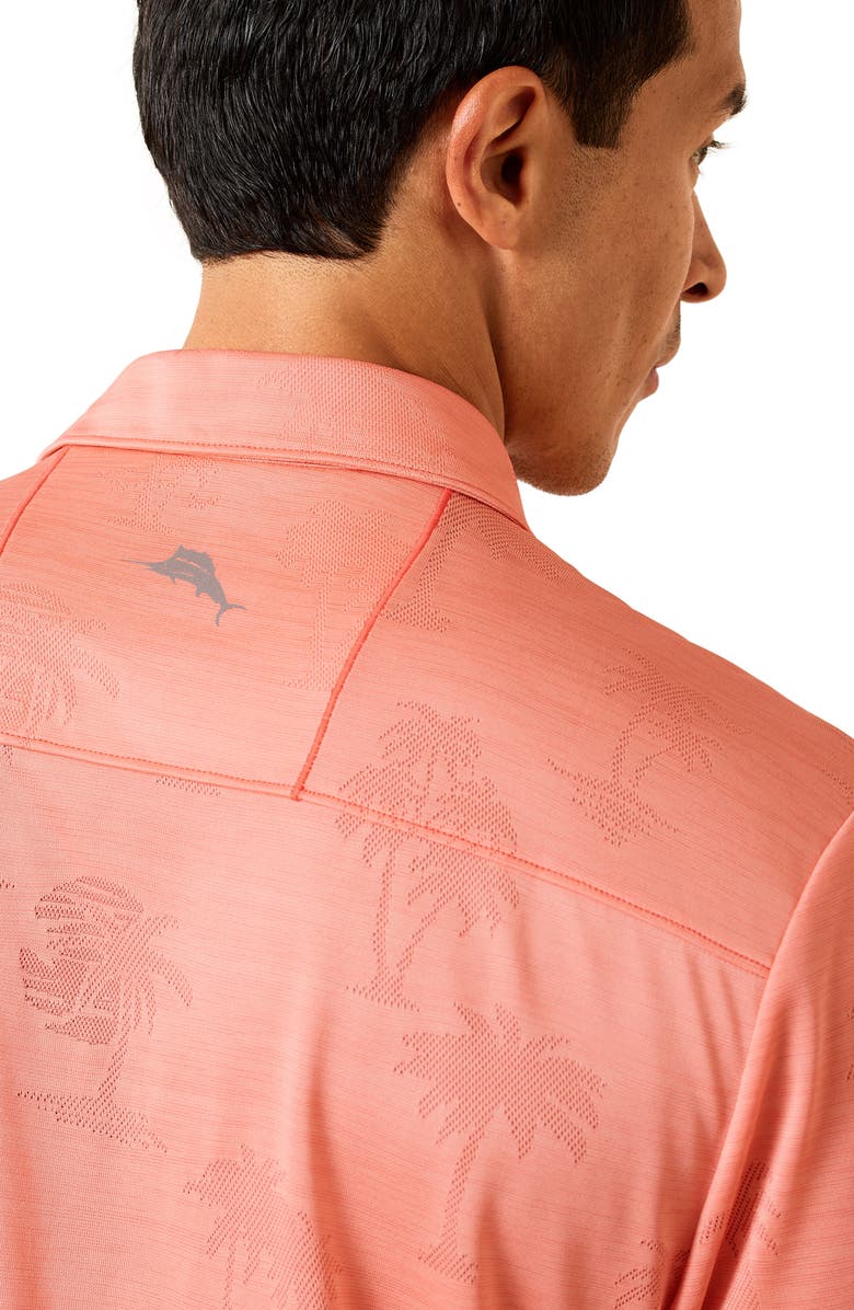 Tommy Bahama Palm Coast Palmera IslandZone<sup>®</sup> Recycled Polyester Polo, Alternate, color, Shellrossa