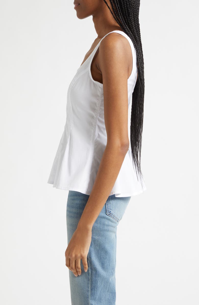 Veronica Beard Charlie Peplum Tank, Alternate, color, White