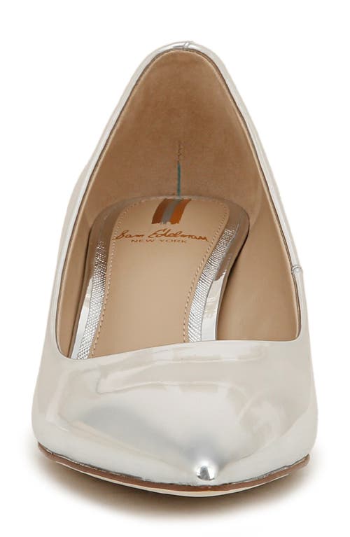 Sam Edelman Dori Kitten Heel Pump In Soft Silver