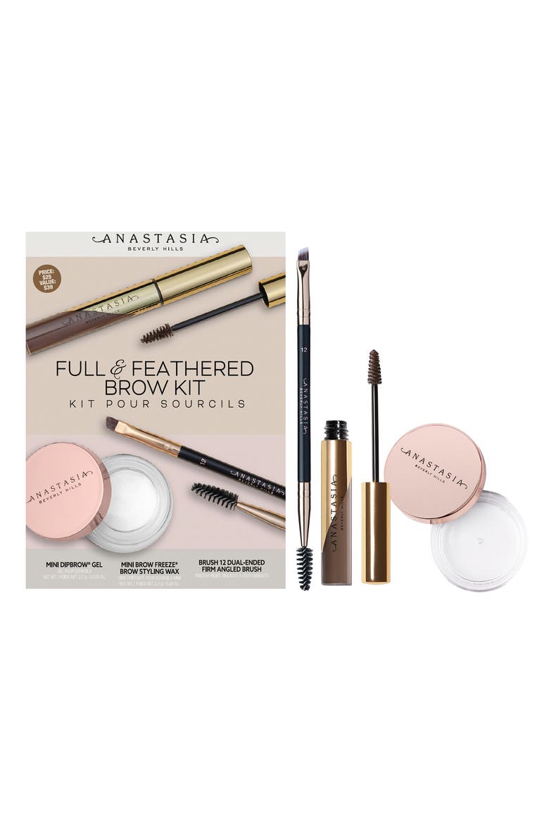 Full & Feathered Brow Kit, Main, color, SOFT BROWN
