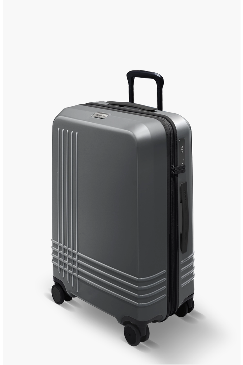 Check-In Luggage, Alternate, color, Matte Steel / Black Trim