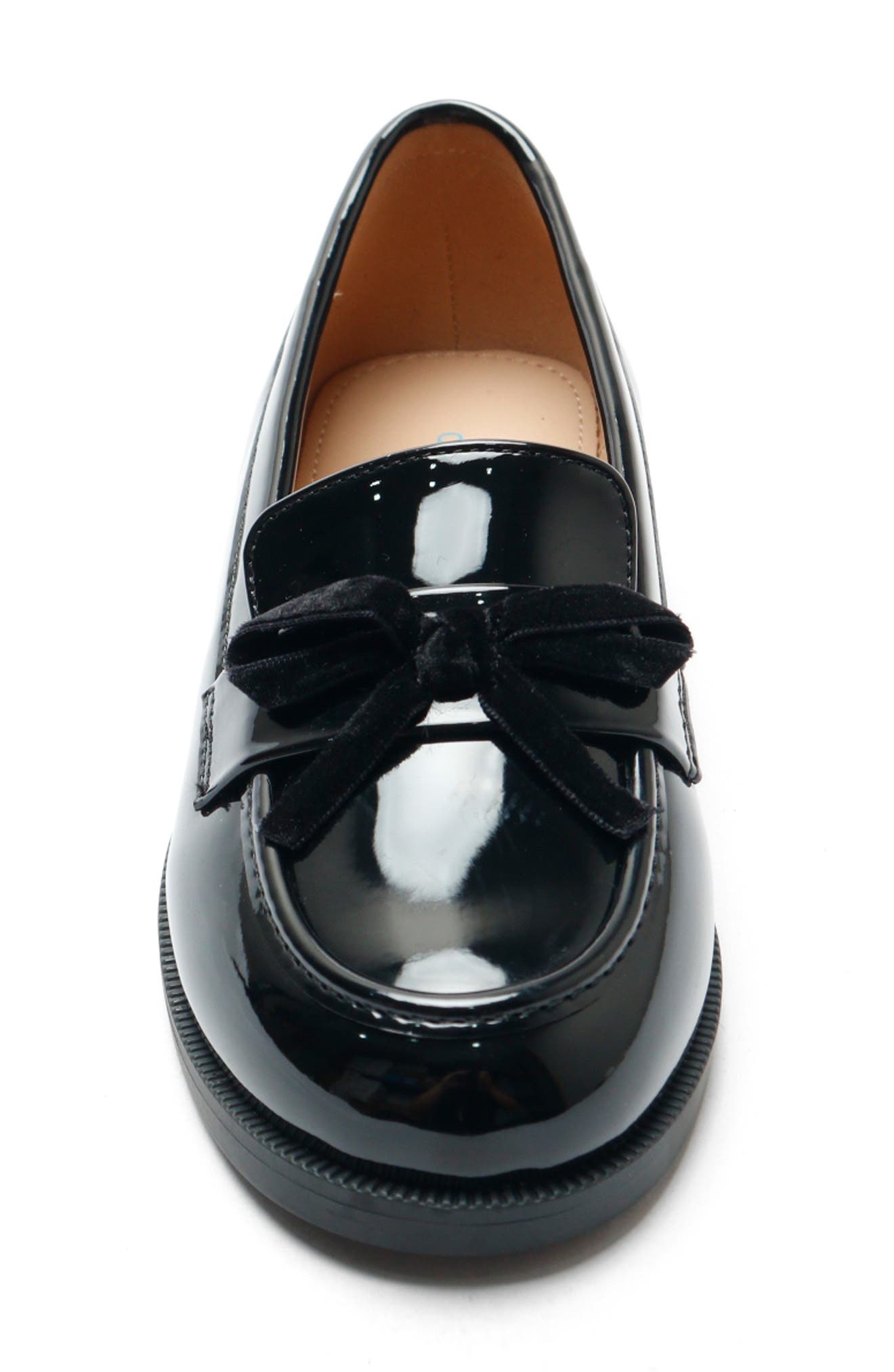 Kids' Leah Faux Leather Loafer, Alternate, color, BLACK