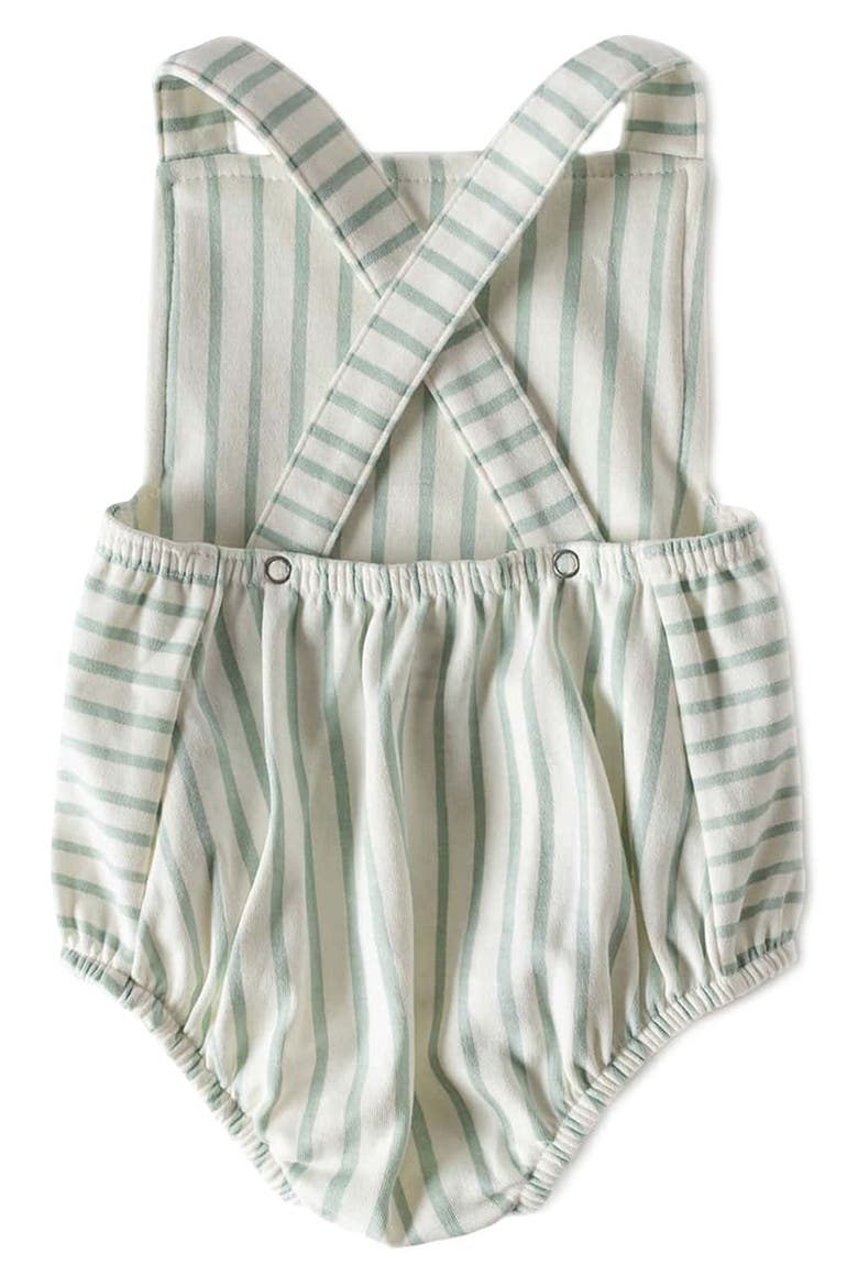 Crisscross Organic Cotton Bodysuit, Alternate, color, STRIPES AWAY SEA