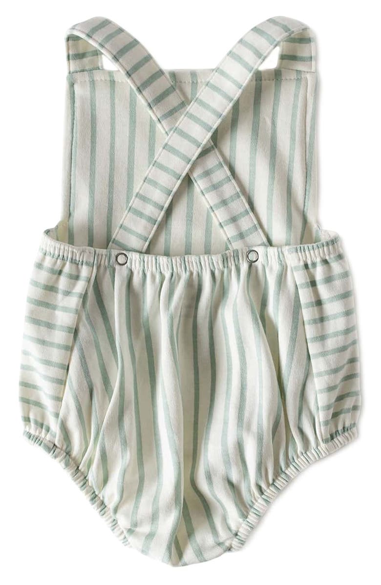 Pehr Crisscross Organic Cotton Bodysuit, Alternate, color, Stripes Away Sea