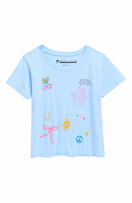 Kids' All the Things Cotton Oversize Crop Graphic T-Shirt