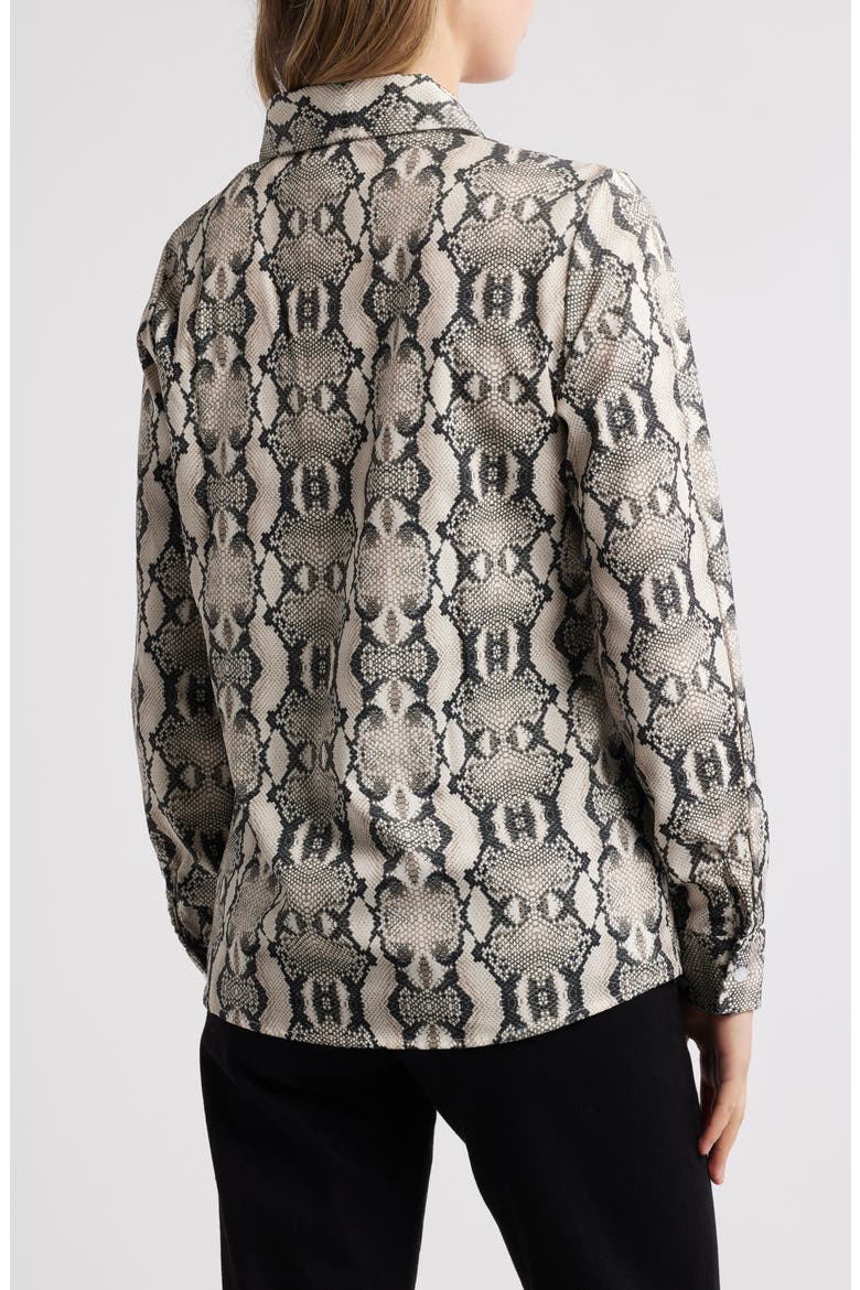 Annika Snakeskin Print Button-Up Shirt, Alternate, color, SNAKE