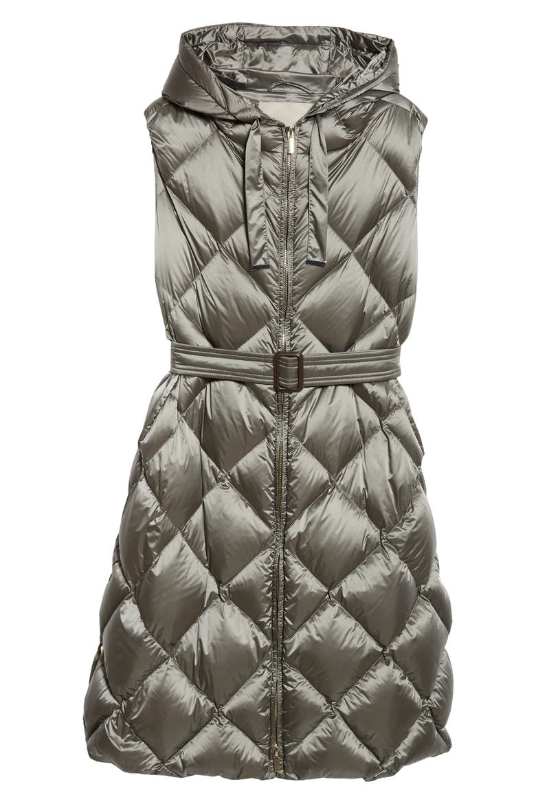 The Cube Tregil Diamond Quilted Down Longline Vest, Alternate, color, MEDIUM GREY