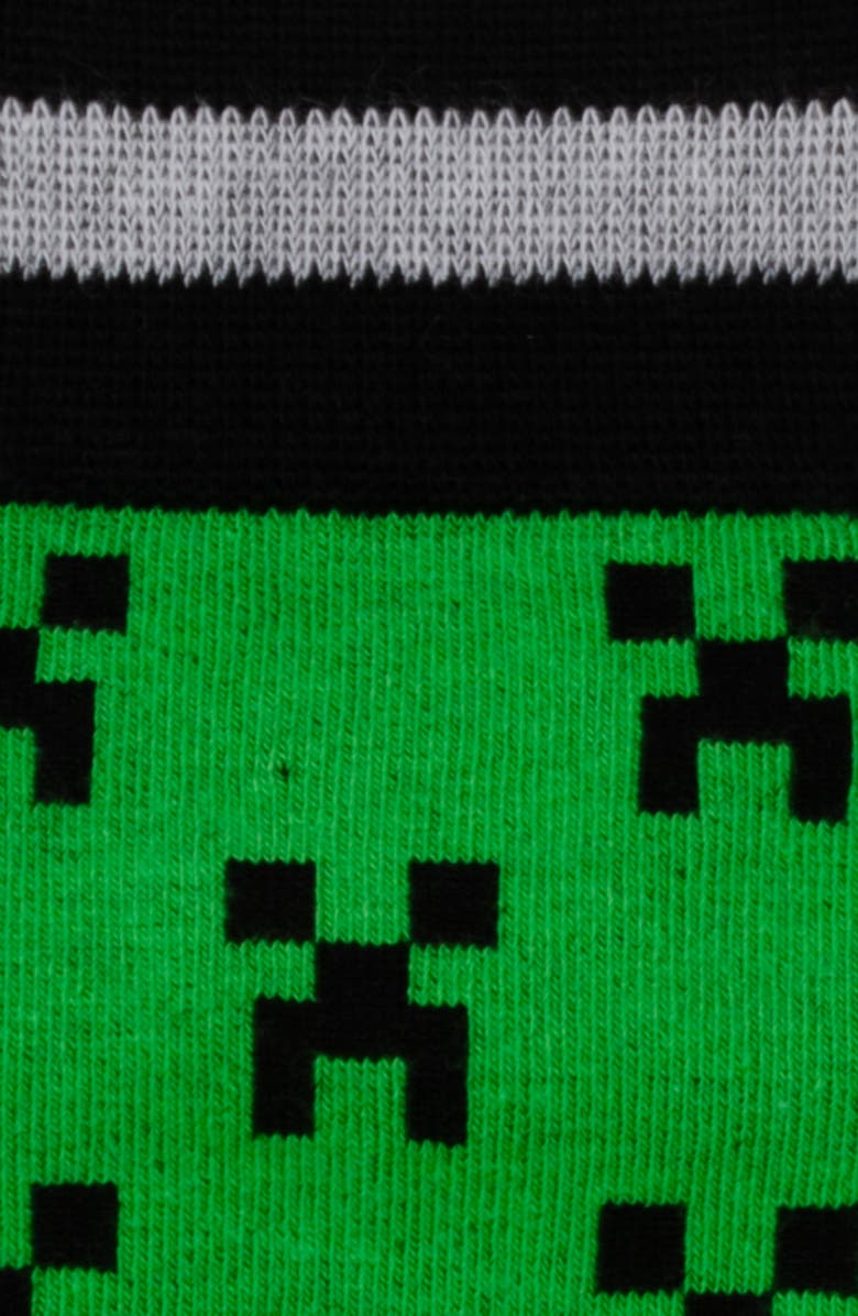 Cufflinks, Inc. Minecraft Creeper Adult & Kids' Crew Socks Set, Alternate, color, Green