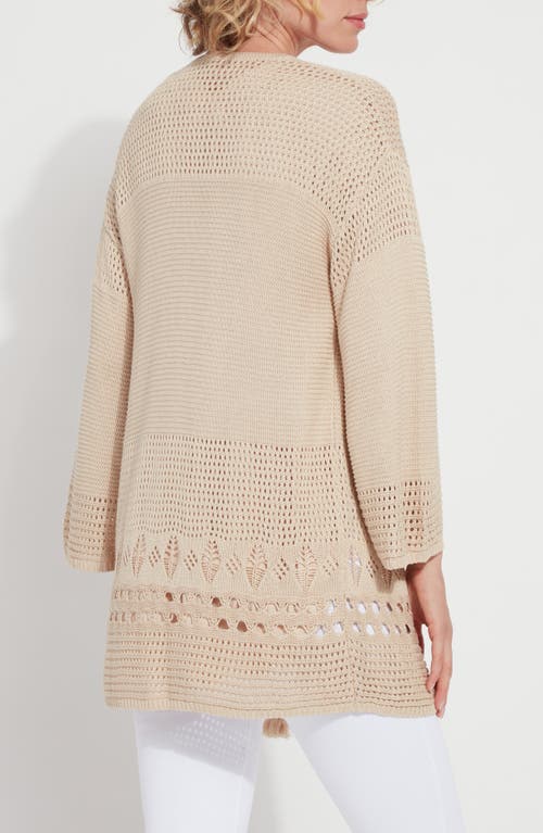 Lyssé Lysse Dani Open Knit Cardigan Sweater In Neutral