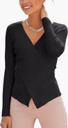 LASCANA Overlapping V-Neck Sweater
