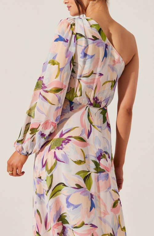 Astr The Label Sandersonia Floral Print Asymmetric Dress In Pink Floral