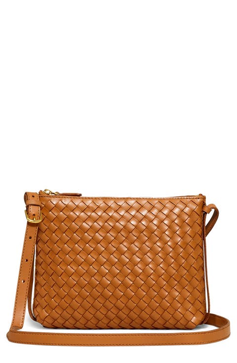Woven Leather Crossbody Bag