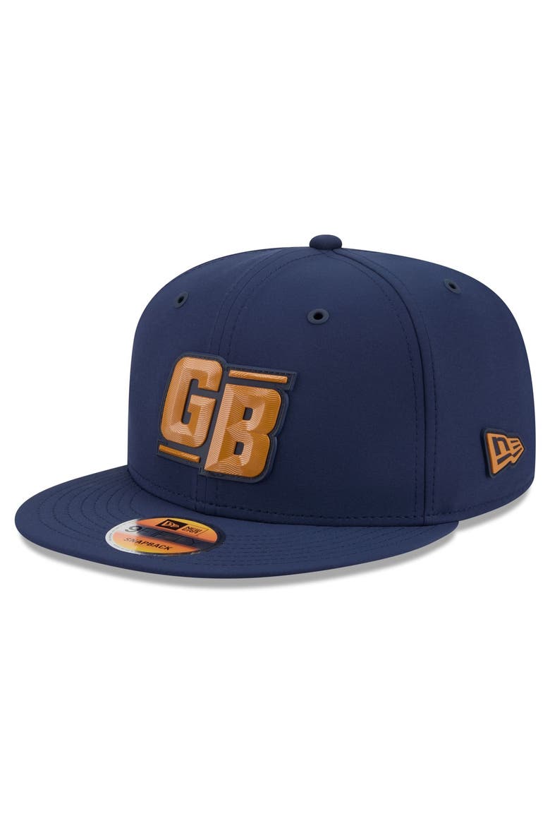 Men's New Era Blue Green Bay Packers 2026 Sideline Throwback 9FIFTY Snapback Hat, Main, color, Blue