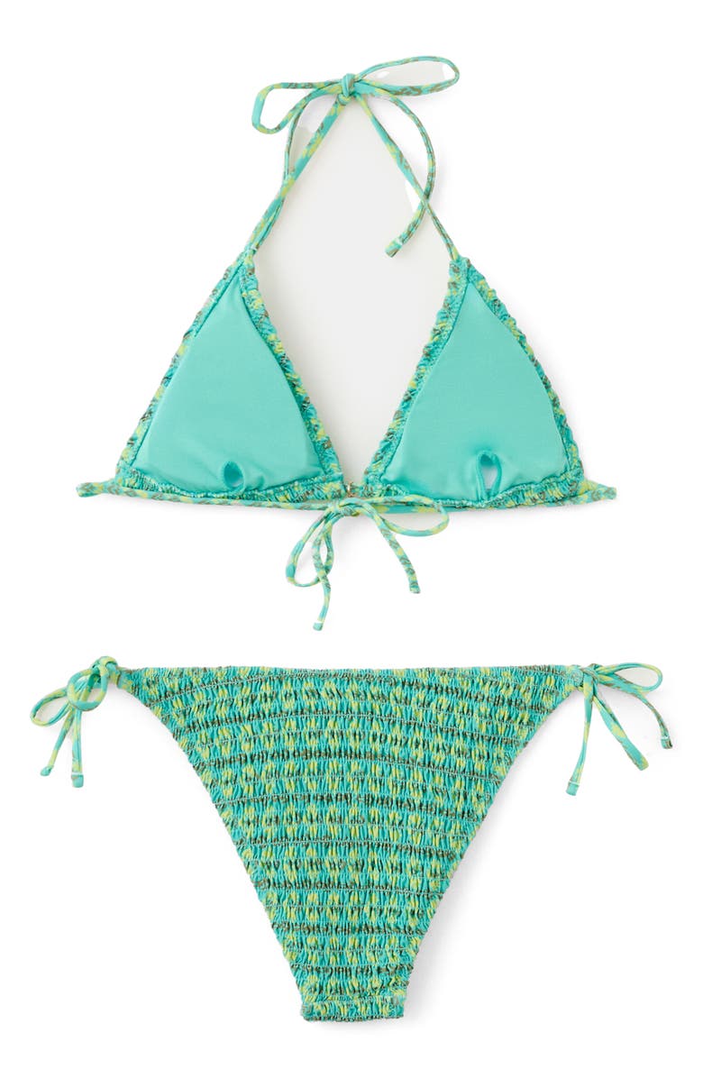 MANGO TEEN Smocked Two-Piece Swimsuit, Alternate, color, 