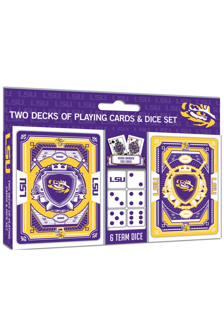 LSU Tigers Playing Cards & Dice, Main, color, Multicolor