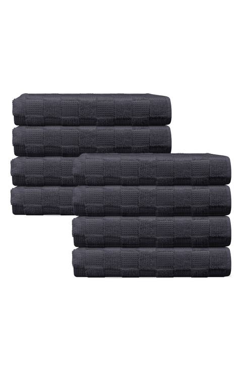 Waffle Terry 8-Piece Turkish Cotton Washcloths