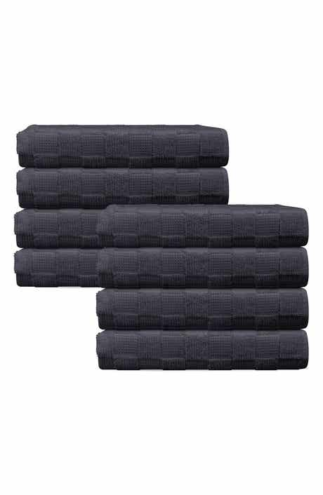 Waffle Terry 8-Piece Turkish Cotton Washcloths
