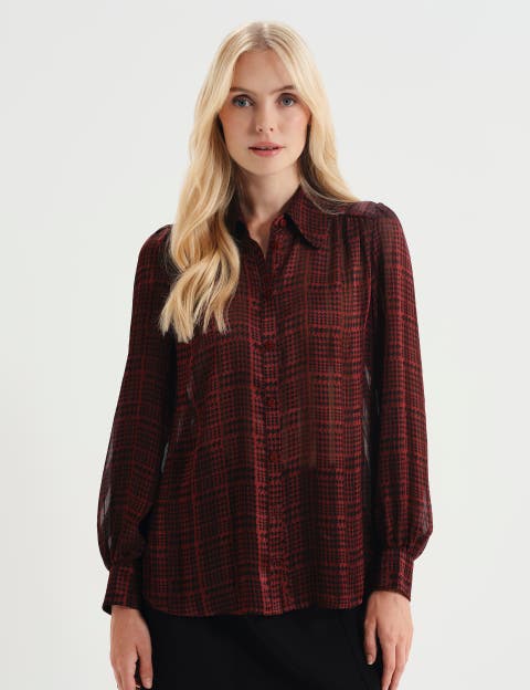 Melina Printed Chiffon Blouse