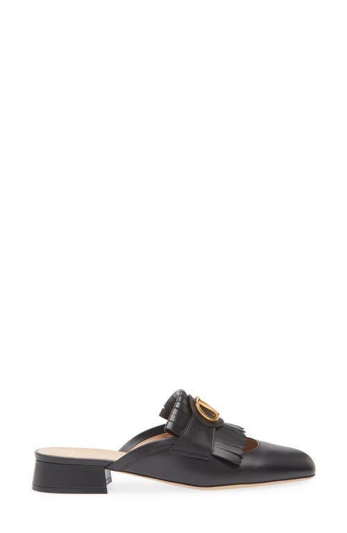 Valentino Women's Vlogo Signature Leather Slippers Sandal In Black