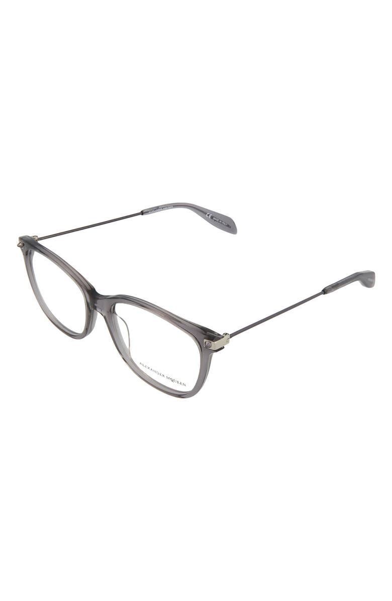 McQueen Alexander McQueen 53mm Rectangle Optical Frames, Alternate, color, 
