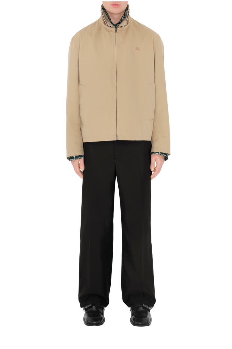 Gabardine Harrington Jacket, Main, color, Honey beige