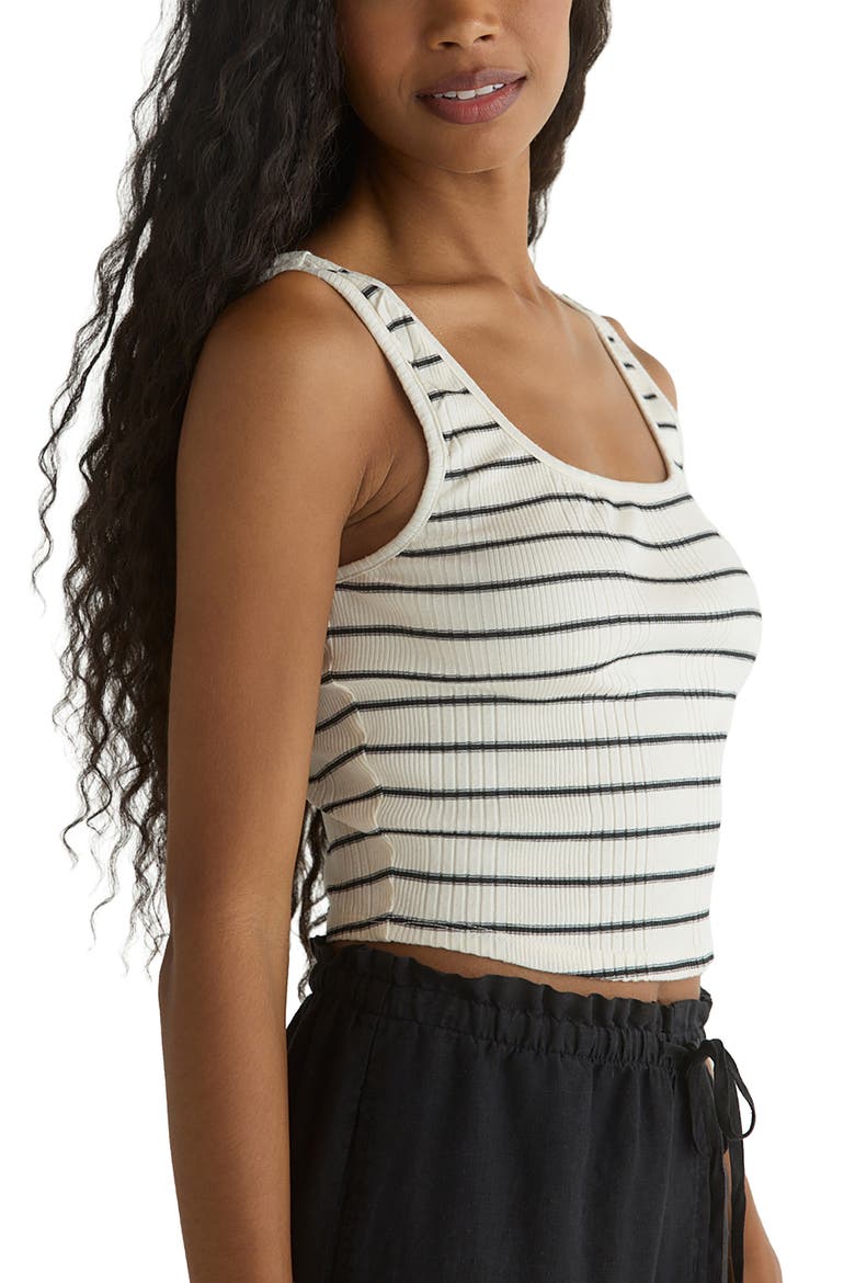 Square Neck Ribbed Tank, Alternate, color, CANNES STRIPE