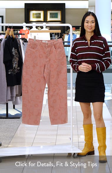 Marimekko Maridenim Unikko Barrel Leg Jeans | Nordstrom