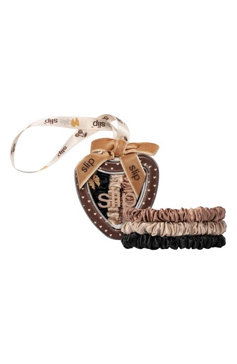 Thea Pure Silk Skinny Scrunchie Set