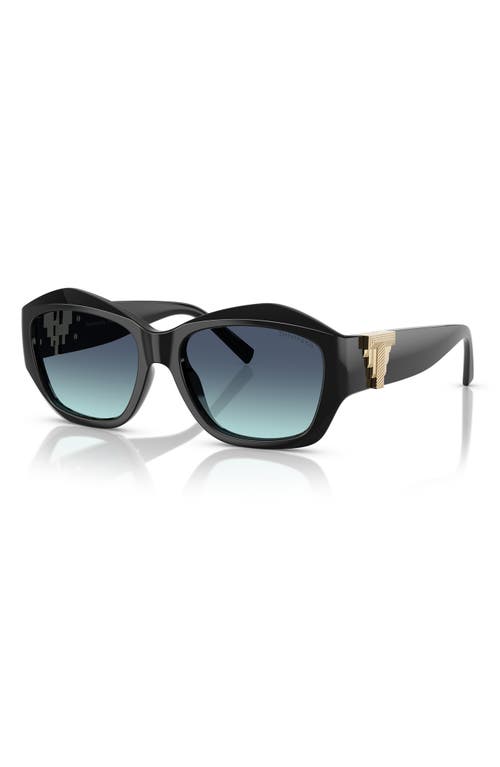 Tiffany & Co . 54mm Gradient Pillow Sunglasses In Black