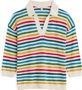 Seasalt Cornwall Gwynver Stripe Johnny Collar Sweater