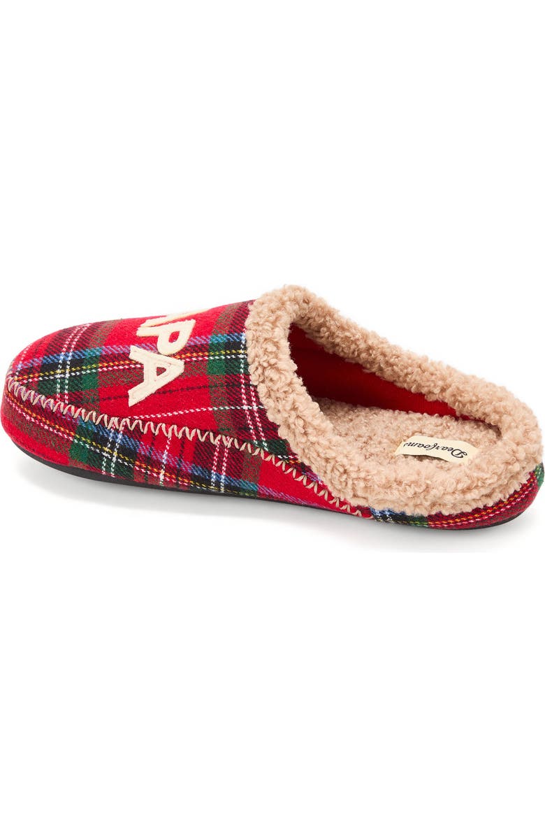 DEARFOAMS Papa Bear Clog Slipper, Alternate, color, Plaid