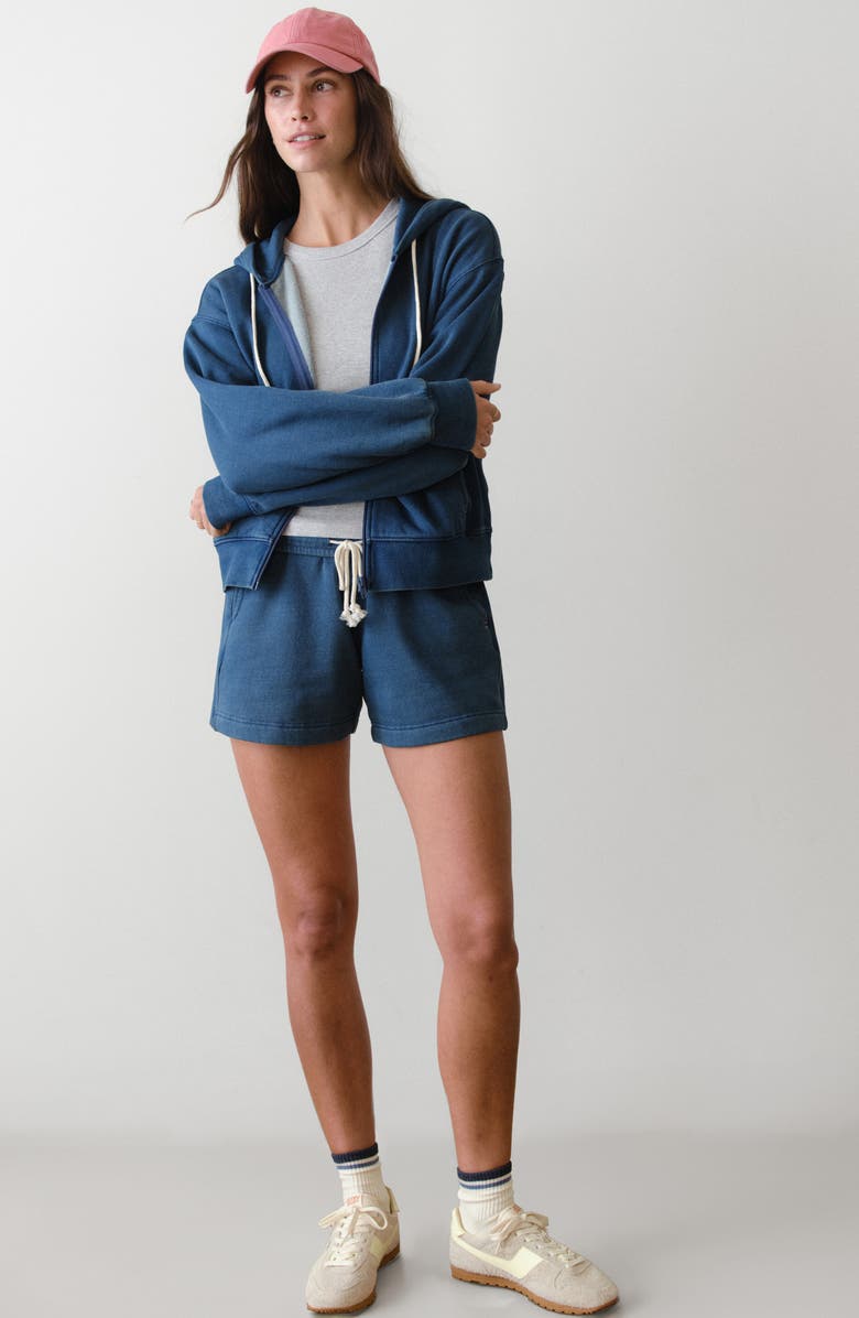 Marine Layer Cloud 9 Fleece Zip Hoodie, Alternate, color, Indigo