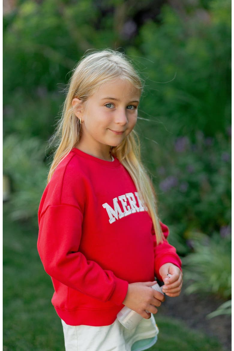 Merry Sweatshirt, Alternate, color, Red
