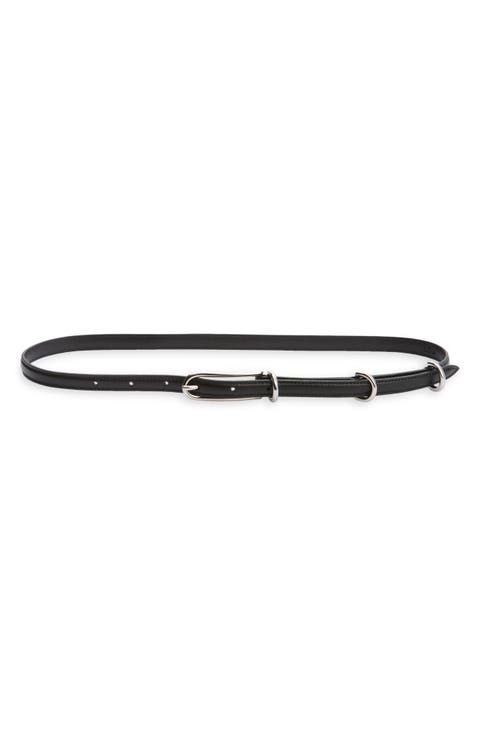 Three Keepers Slim Leather Belt