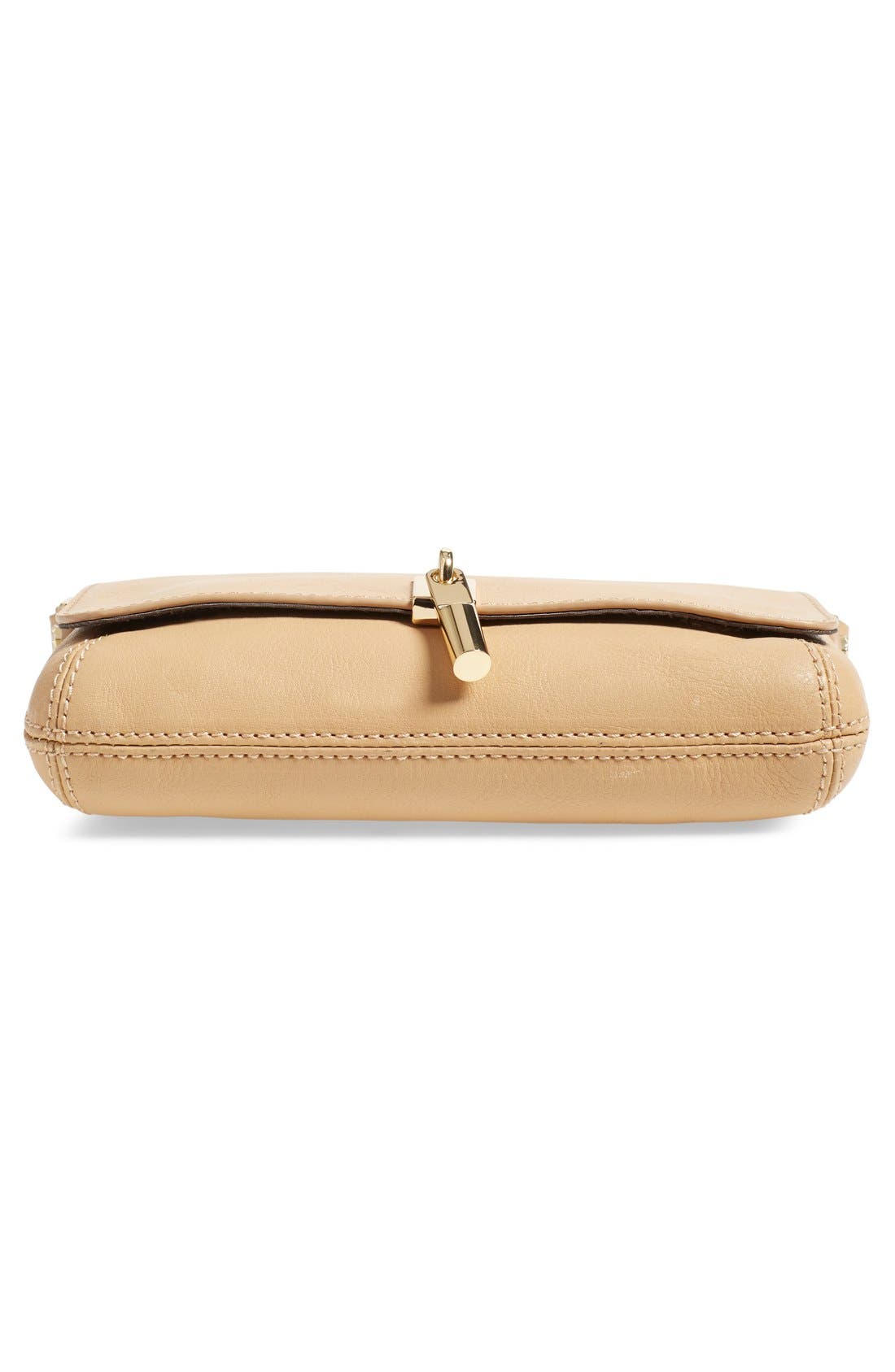 'Micro Cynnie' Leather Crossbody Bag, Alternate, color, NATURAL