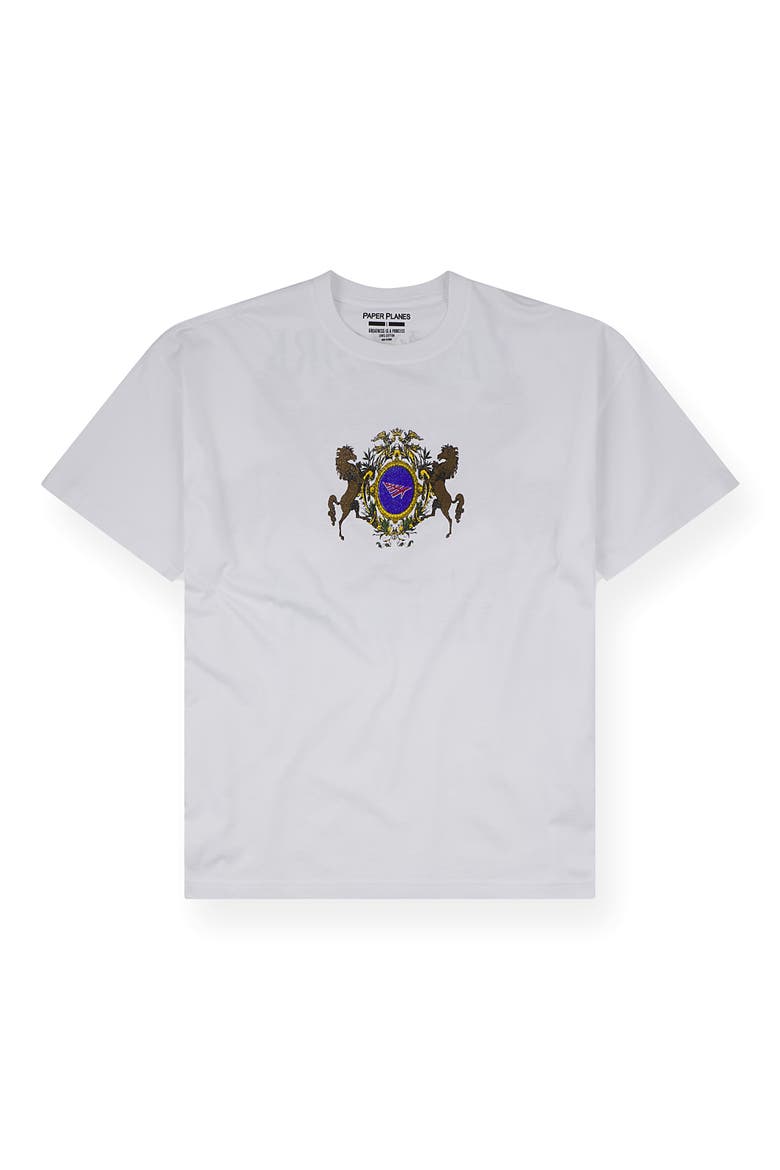 Planes Crest Cotton Graphic T-Shirt, Main, color, WHITE