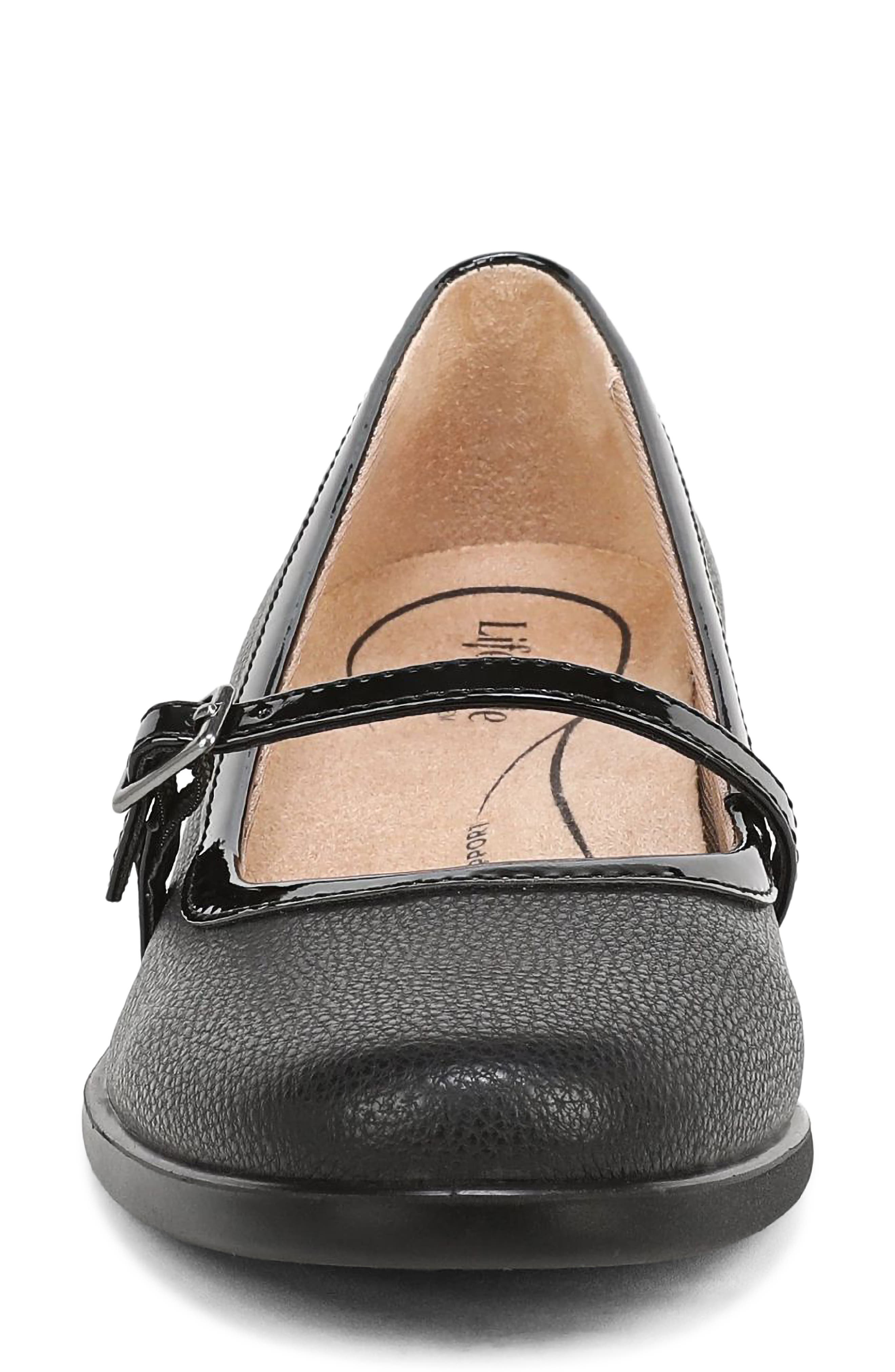 Jolene Mary Jane Wedge Pump, Alternate, color, BLACK