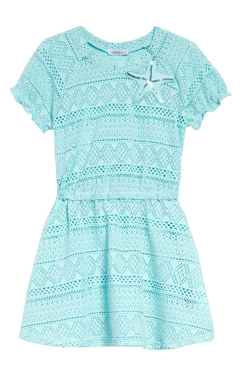 Flapdoodles Kids' Lace Cover-Up Dress, Main, color, 