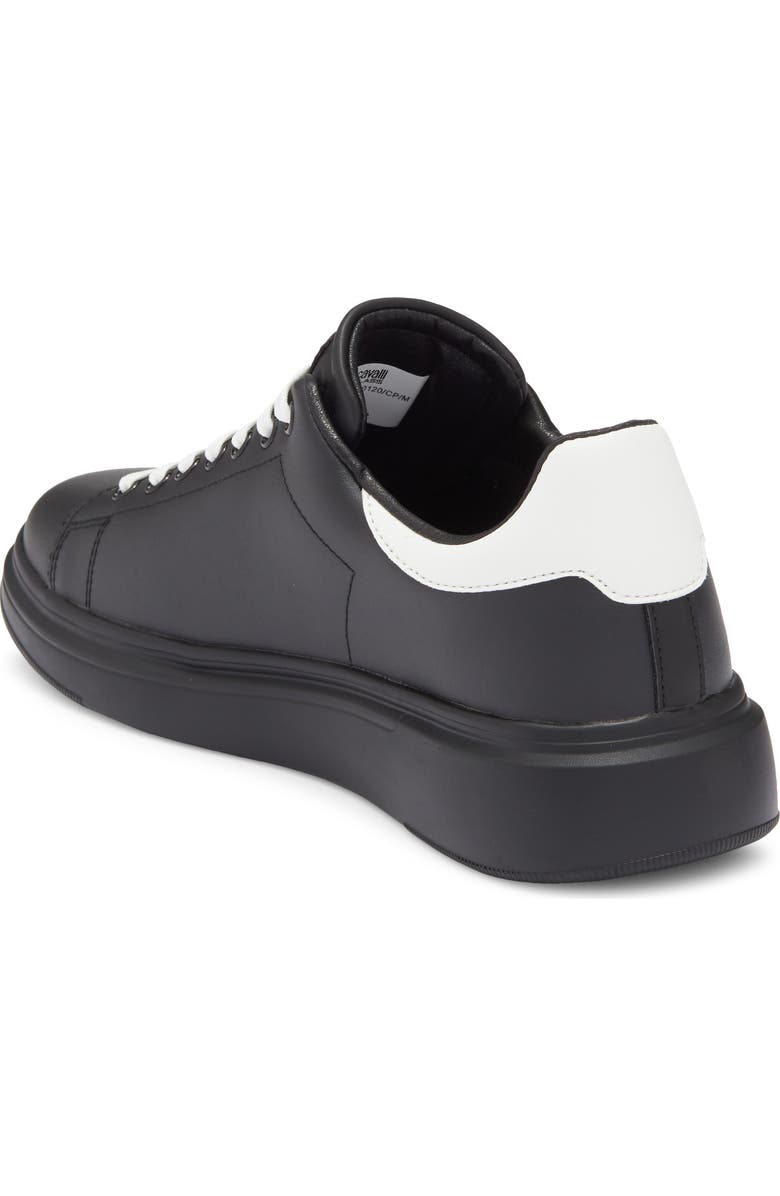 Roberto Cavalli Cavalli Class Logo Low Top Sneaker, Alternate, color, Black/ White