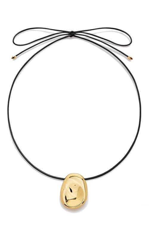 Monica Vinader Womens Aria Cord 18ct Yellow Gold Vermeil Necklac In Gold