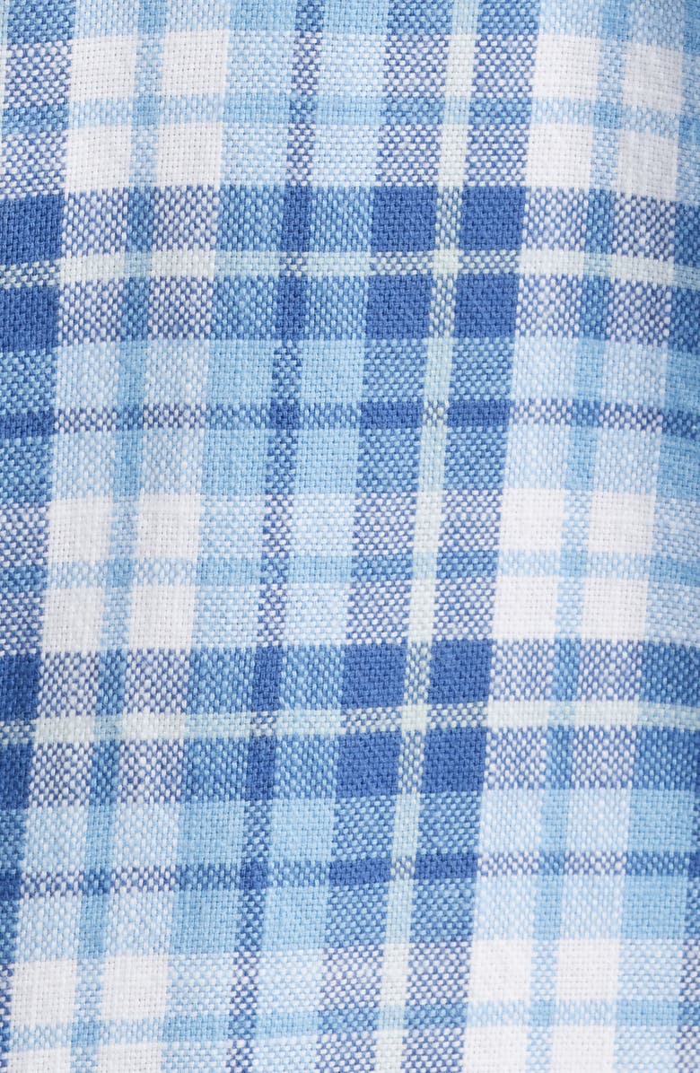 vineyard vines Coskata Island Plaid Short Sleeve Button-Down Shirt, Alternate, color, Coastline