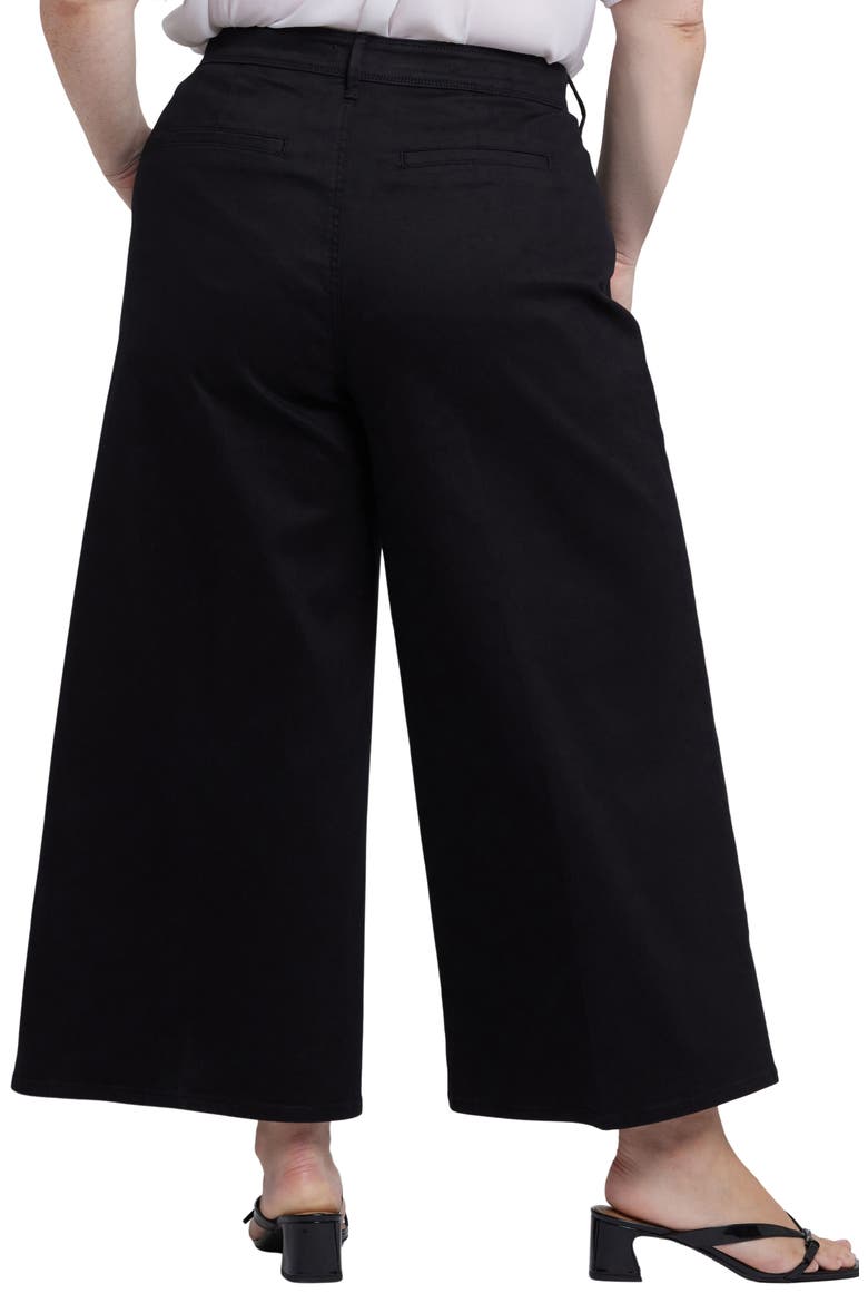Mona High Waist Ankle Wide Leg Trouser Jeans, Alternate, color, BLACK
