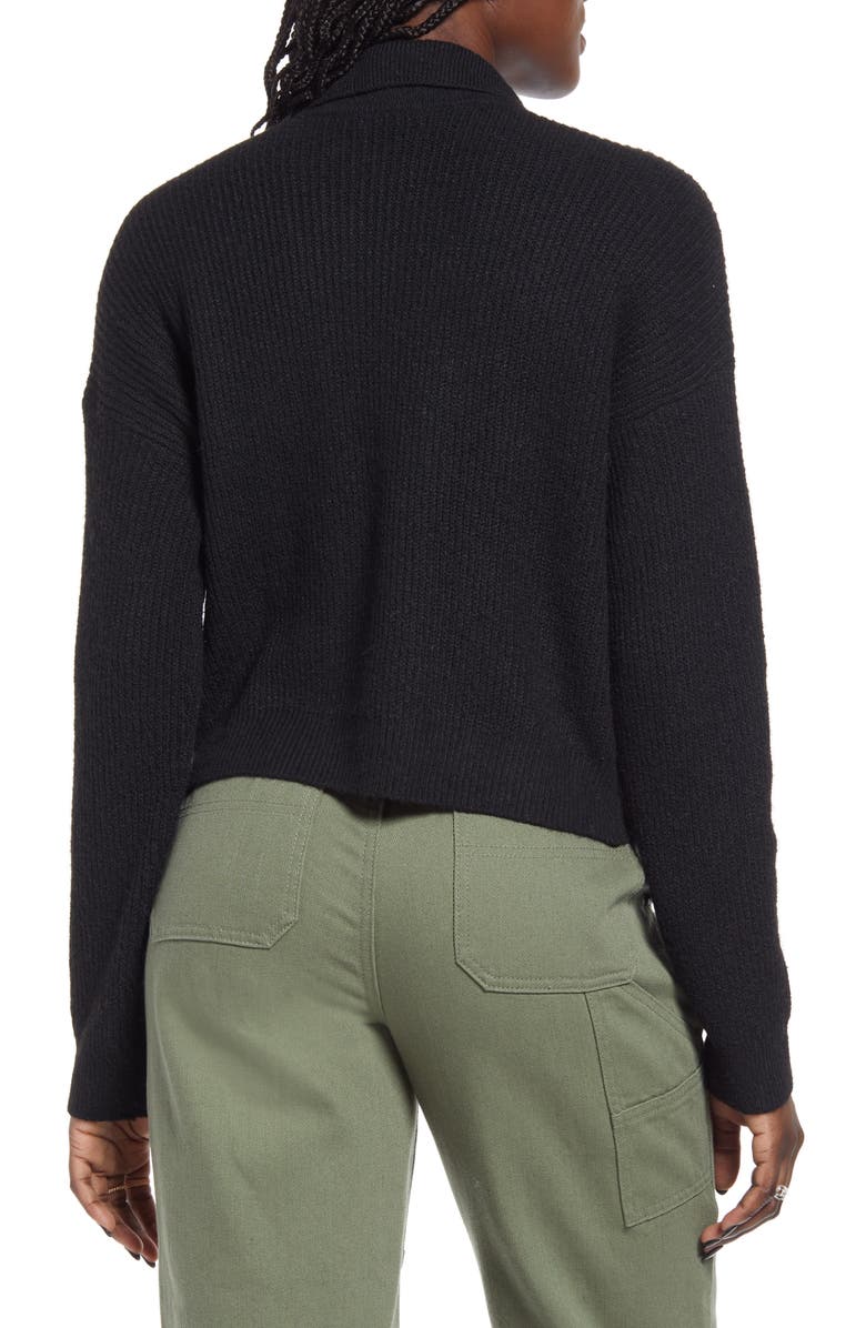 BP. Rib Long Sleeve Polo Sweater, Alternate, color,