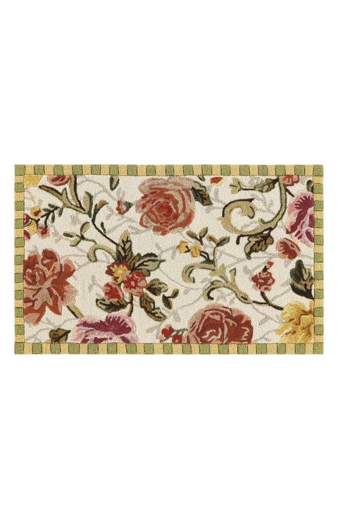 Golden Peonies Rug