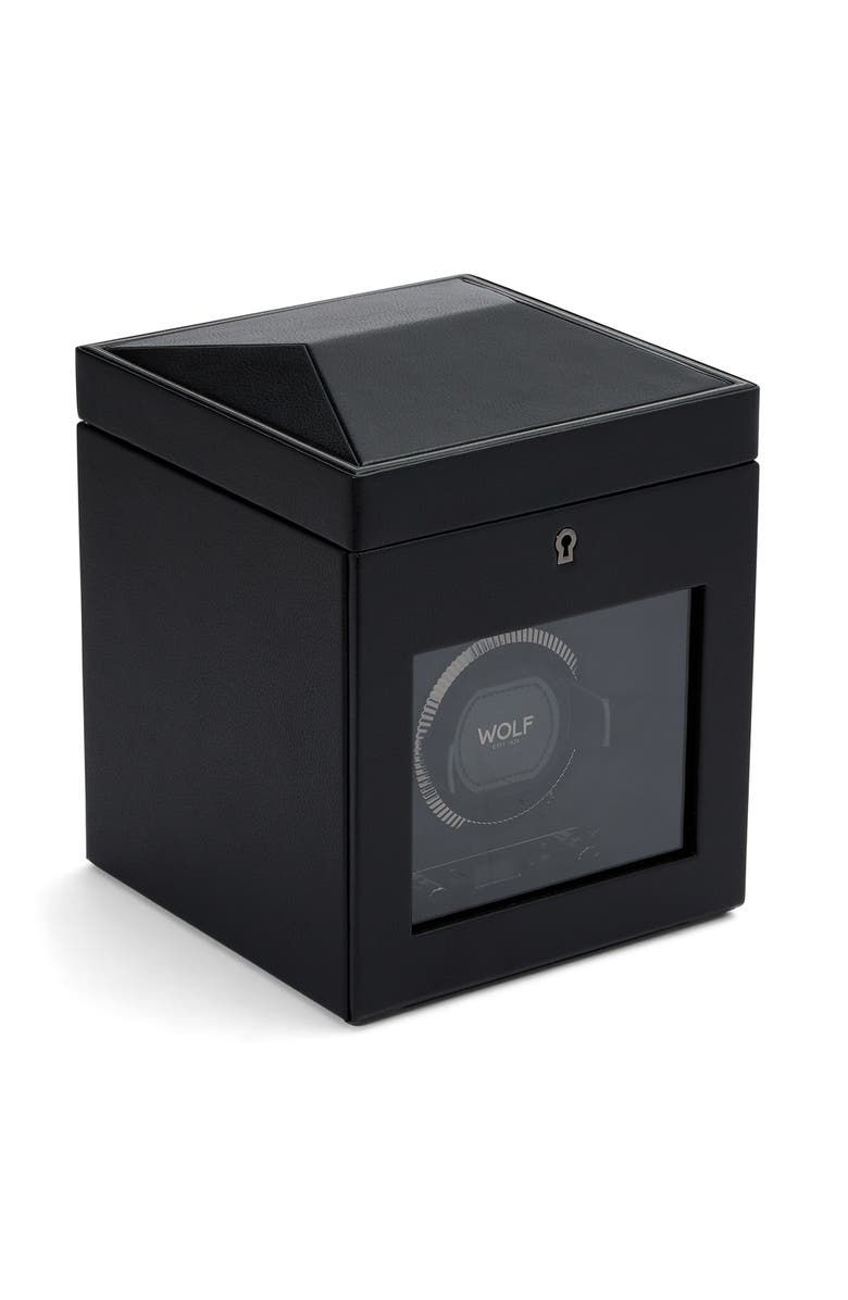 WOLF British Racing Single Watch Winder with Storage, Alternate, color, Black